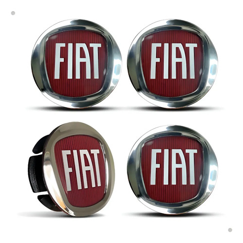 Jogo 4 Calotas Fiat Palio, Siena, Strada e Punto Vermelho: O Kit Completo para a Família Fiat