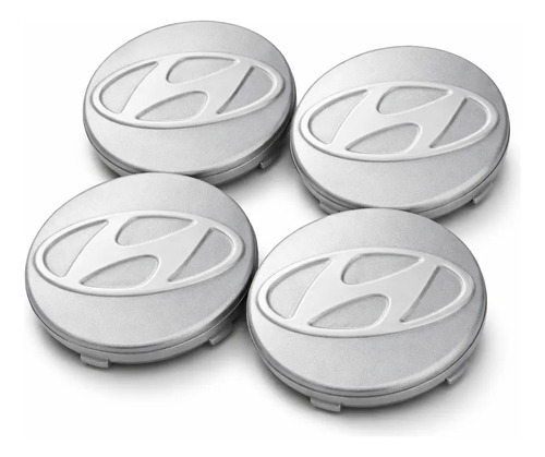Jogo 4 Centros de Roda Hyundai I30 59mm Prata: O Kit Completo para o Hatch Premium Coreano