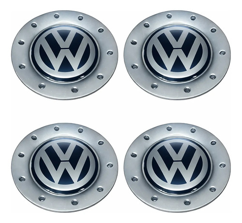 Kit 4 Centros de Roda VW Polo 2002-2005 Esportivo