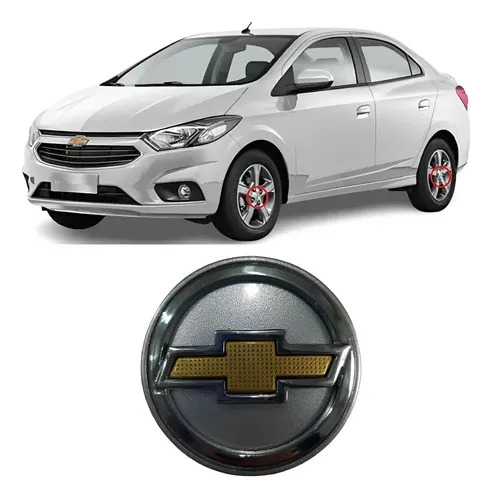 Centro de Roda Chevrolet 55mm Prata e Dourado: A Combinação que Valoriza as Rodas do GM